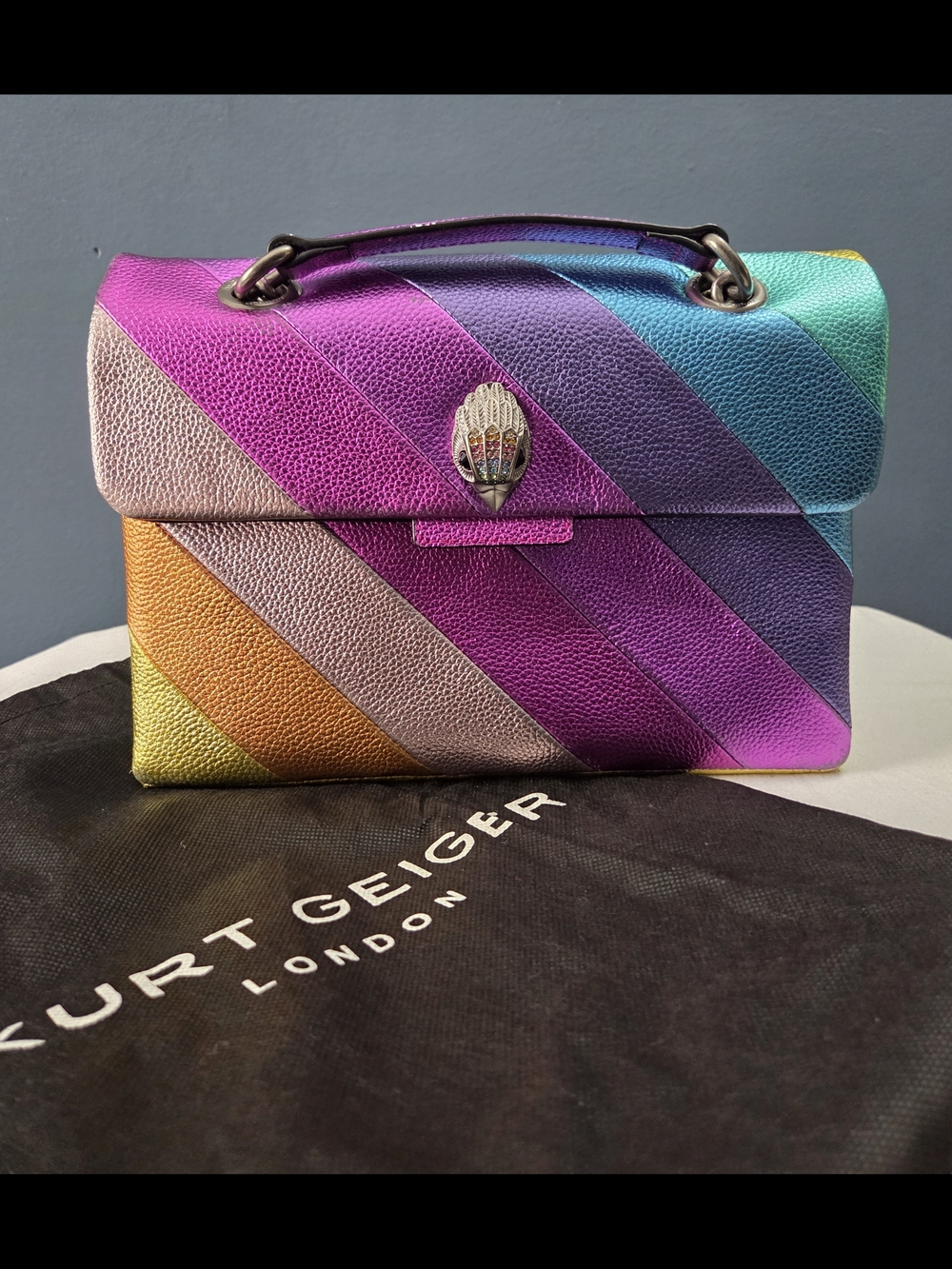 Kurt Geiger Kensington Rainbow Leather Top-Handle Bag - Multicolor